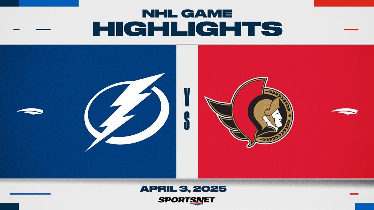NHL Highlights | Lightning vs. Senators - April 3, 2025