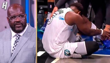 Shaq & TNT Crew REACT to Anthony Edwards’ Injury vs Nets