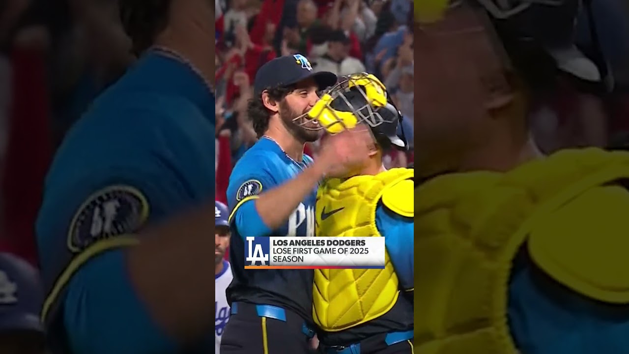 Dodgers are no longer undefeated 👀 #Dodgers #Phillies #MLB #LosAngelesDodgers