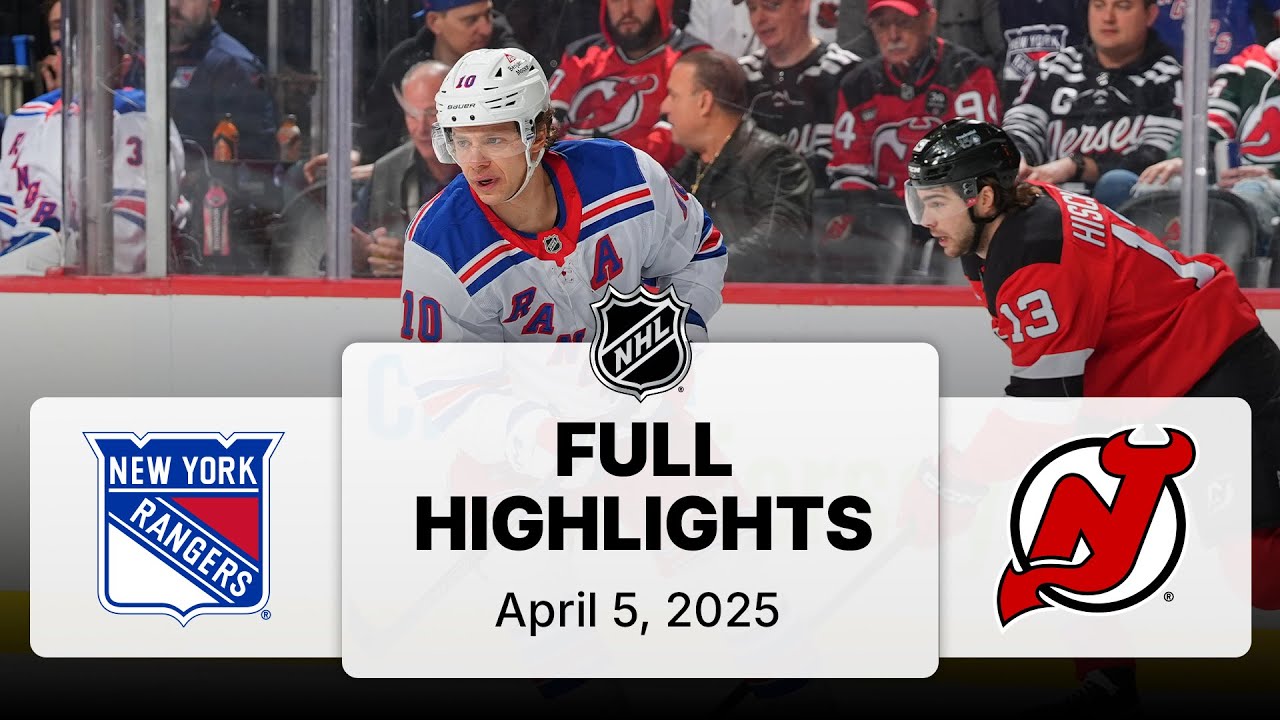 NHL Highlights | Rangers vs. Devils | April 5, 2025