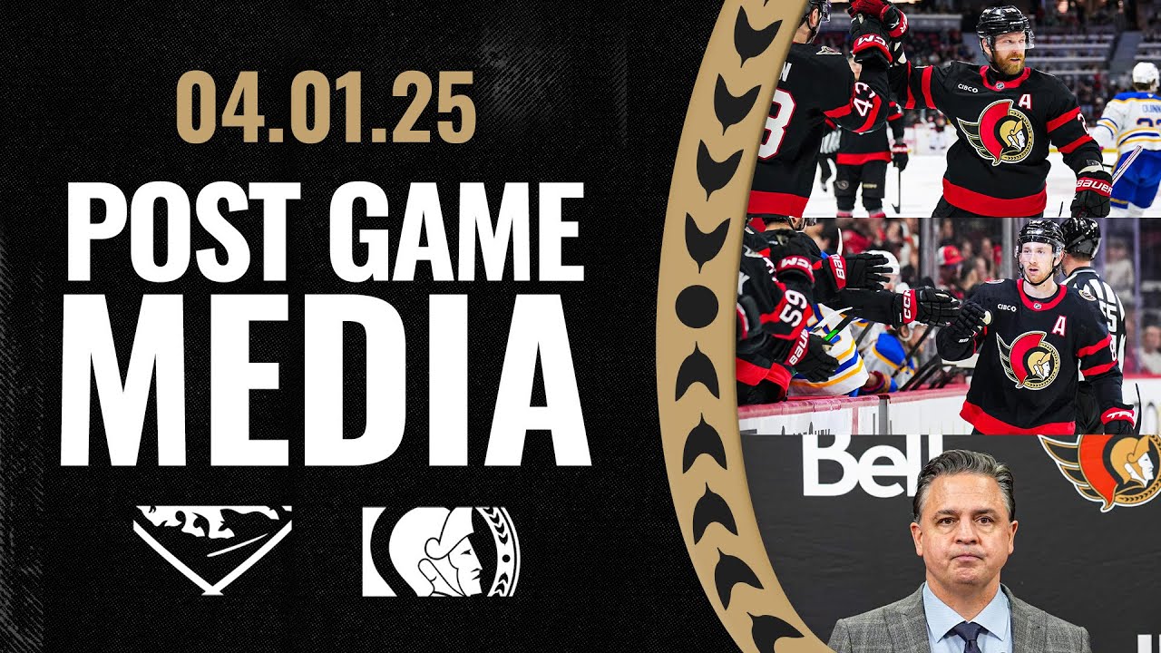 Claude Giroux, Jake Sanderson, Travis Green Postgame Media vs BUF