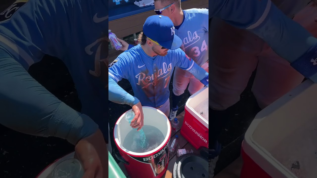 Bobby Witt Jr. Takes a Splash and Gives a Splash #splash #postgame #kansascityroyals #funny #MLB