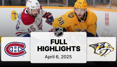 NHL Highlights | Canadiens vs. Predators | April 06, 2025