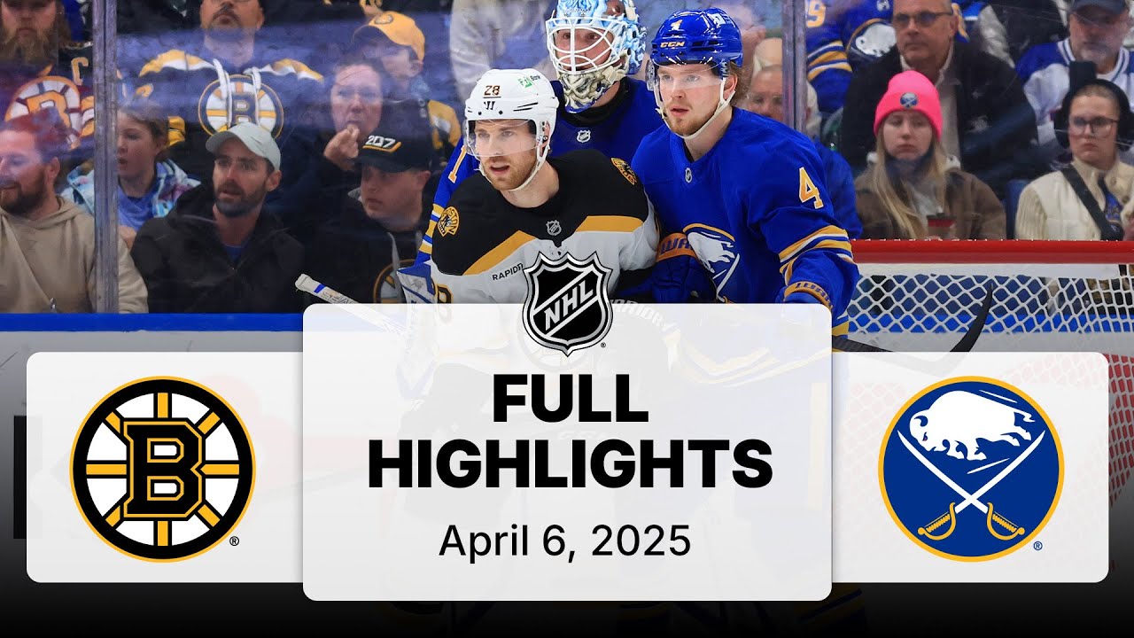NHL Highlights | Bruins vs. Sabres | April 06, 2025