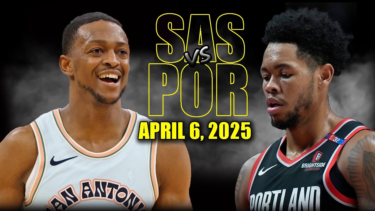 San Antonio Spurs vs Portland Trail Blazers Full Game Highlights - April 6, 2025 |NBA Regular Season