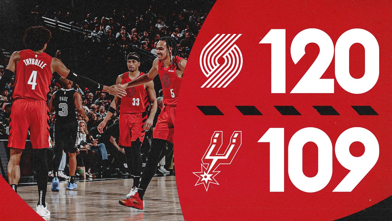 Portland Trail Blazers 120, San Antonio Spurs 109 | Game Highlights | April 6, 2025