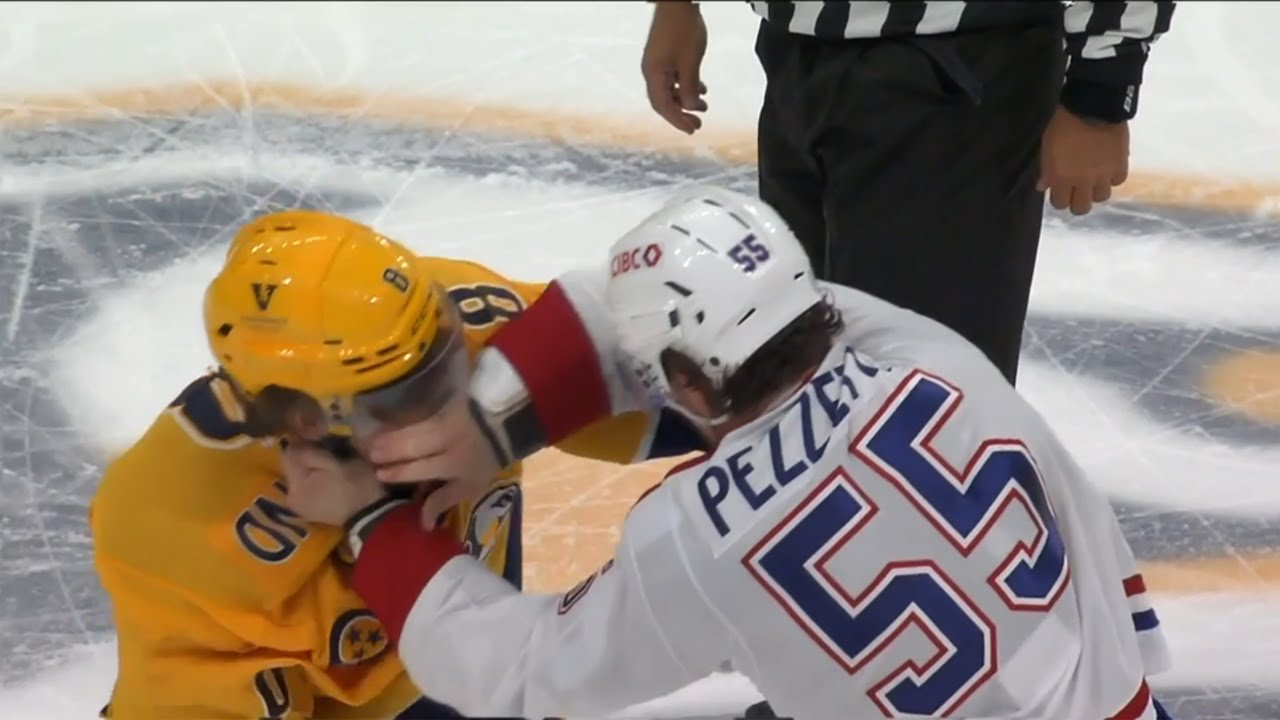 Andreas Englund Drops 🥊 Gloves 🥊 With Michael Pezzetta