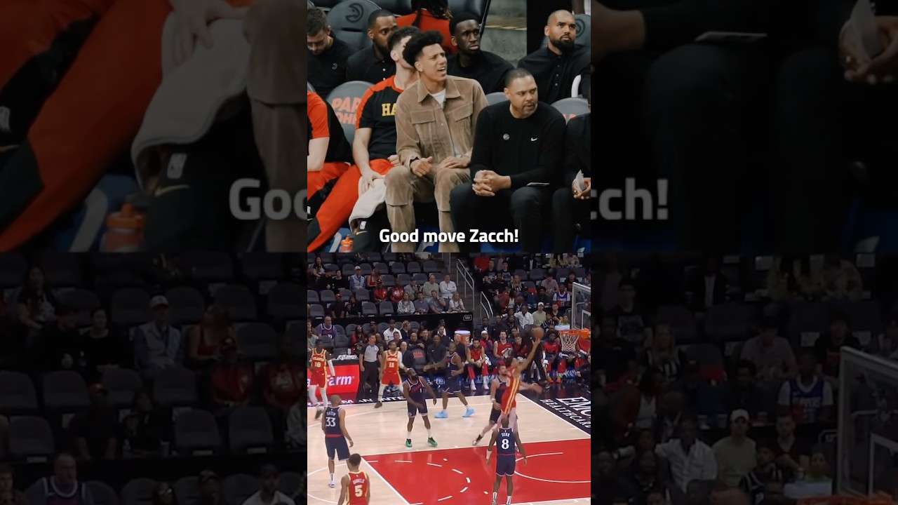 Jalen mic’d up on the bench! 🎙️ #nba #hawks #jalenjohnson #micdup