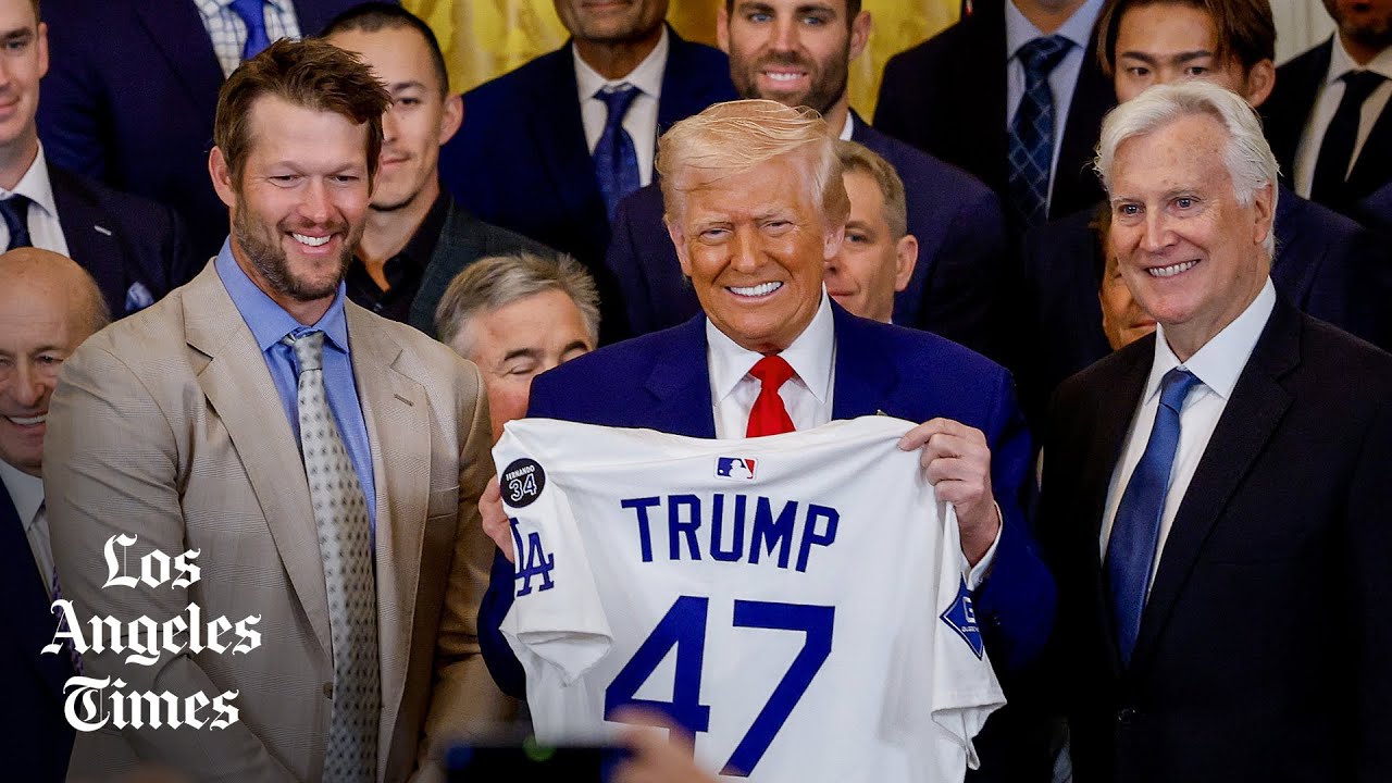 The Los Angeles Dodgers visit the White House to commemorate the 2024 World Series title