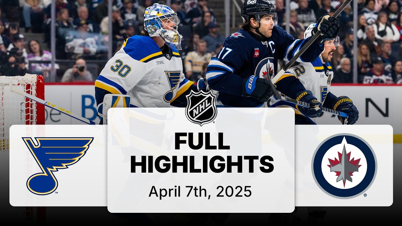 NHL Highlights | Blues vs. Jets | April 07, 2025