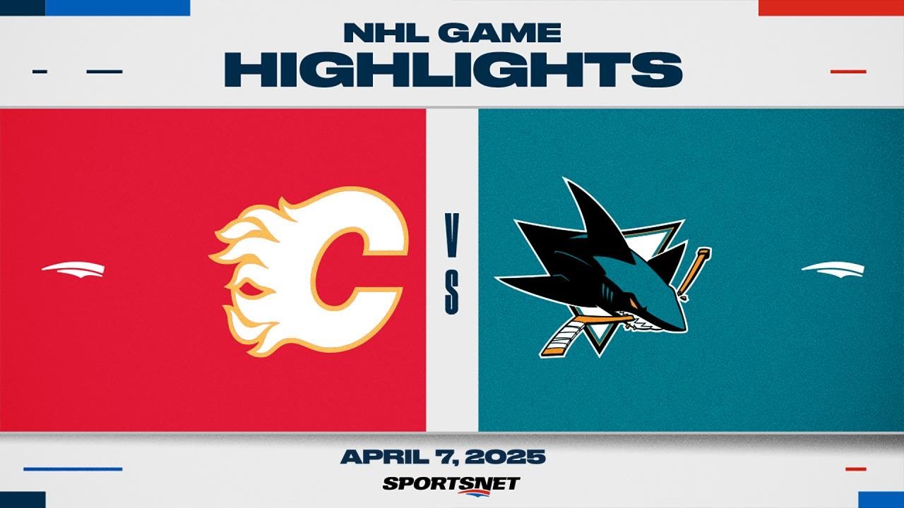 NHL Highlights | Flames vs. Sharks - April 7, 2025