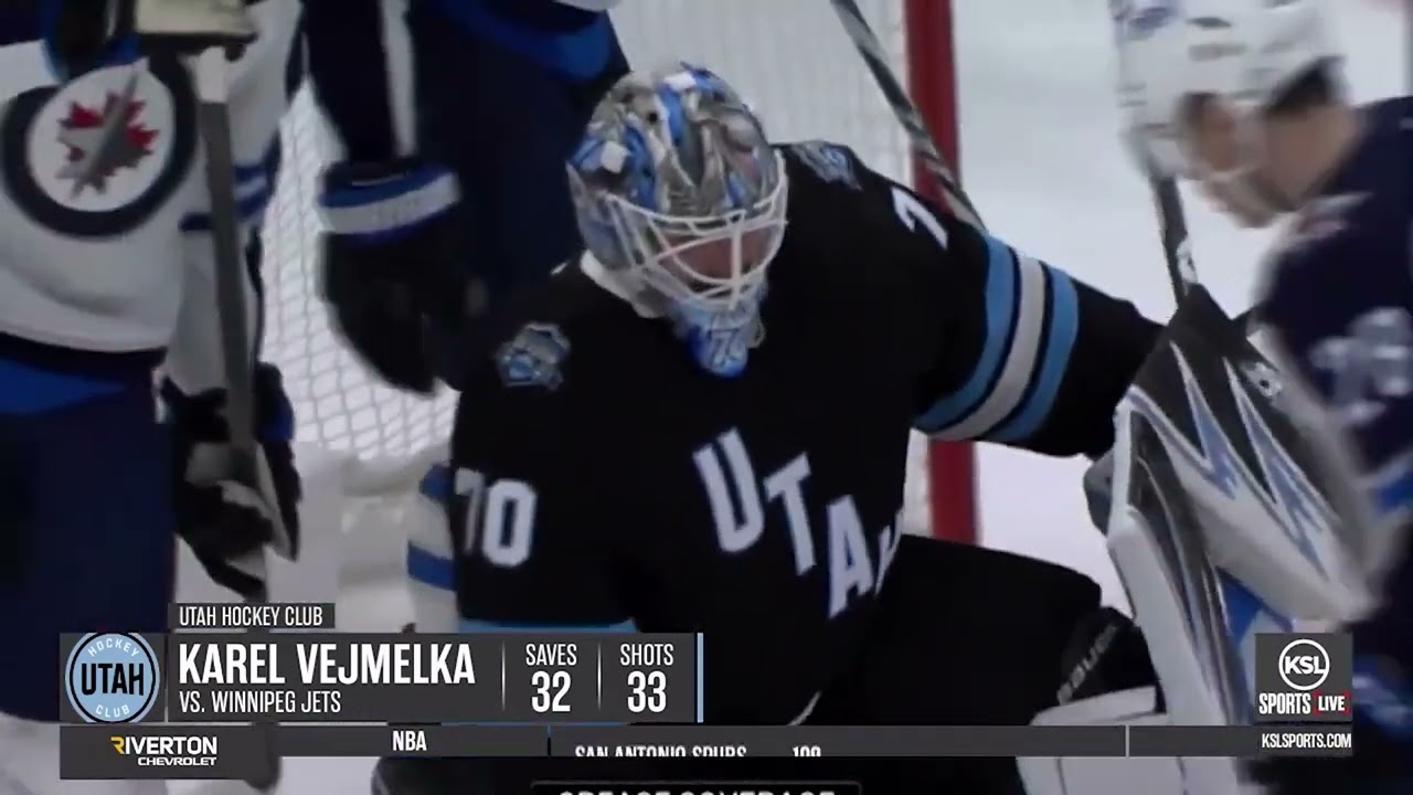 Utah Hockey Club Goaltender Karel Vejmelka Makes 20th Consecutive Start In Win Over Winnipeg Jets