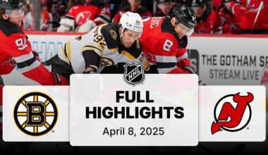 NHL Highlights | Bruins vs. Devils | April 08, 2025