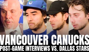 Rick Tocchet, Quinn Hughes, Kiefer Sherwood & Victor Mancini Recap STUNNING Comeback Win vs. Dallas