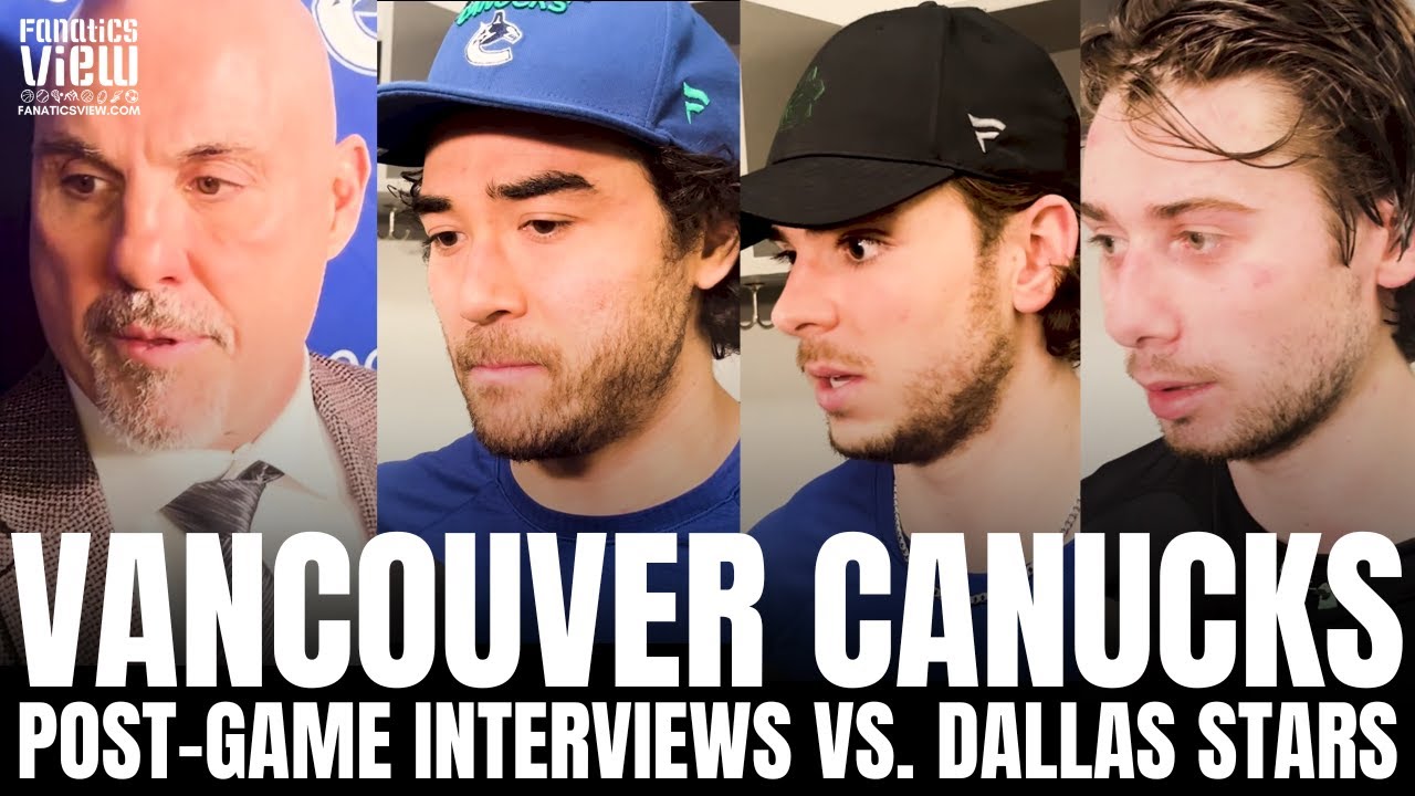 Rick Tocchet, Quinn Hughes, Kiefer Sherwood & Victor Mancini Recap STUNNING Comeback Win vs. Dallas