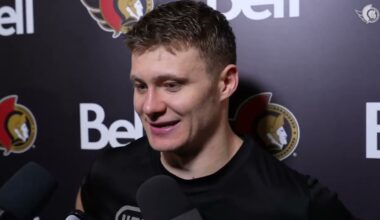 Thomas Chabot, Tim Stützle, Drake Batherson, Travis Green Postgame Media vs CBJ