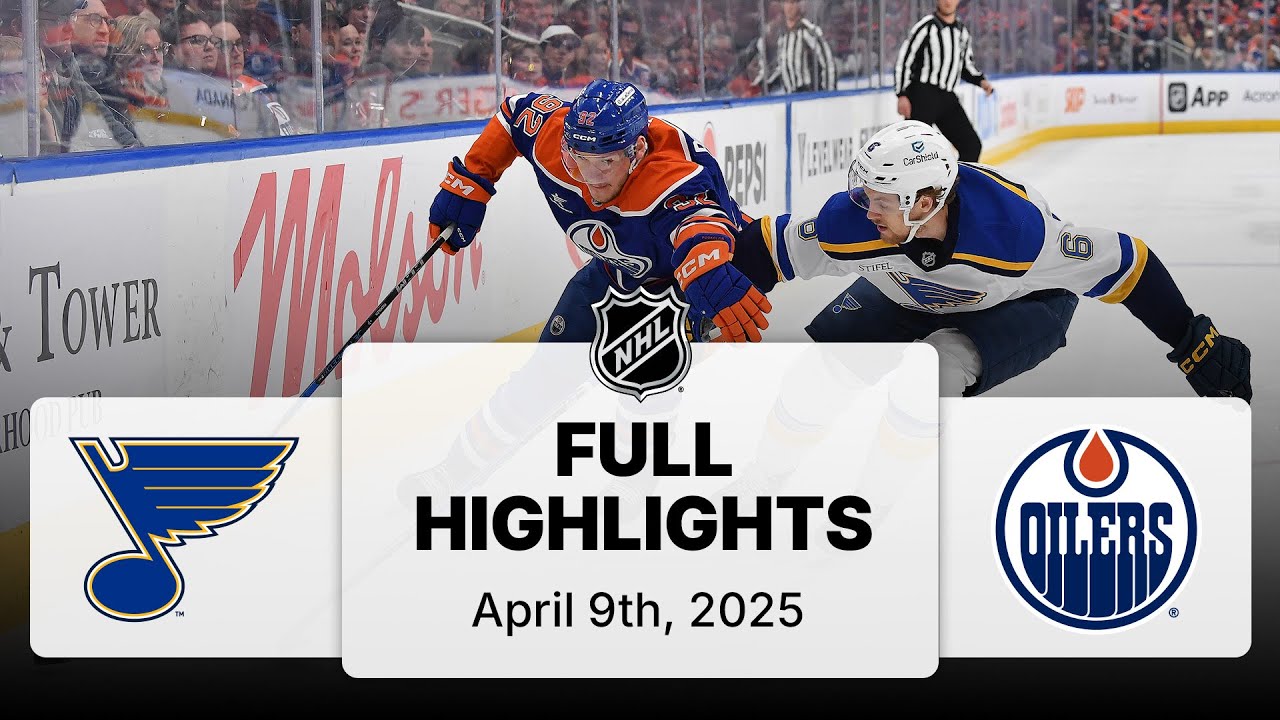 NHL Highlights | Blues vs. Oilers | April 09, 2025