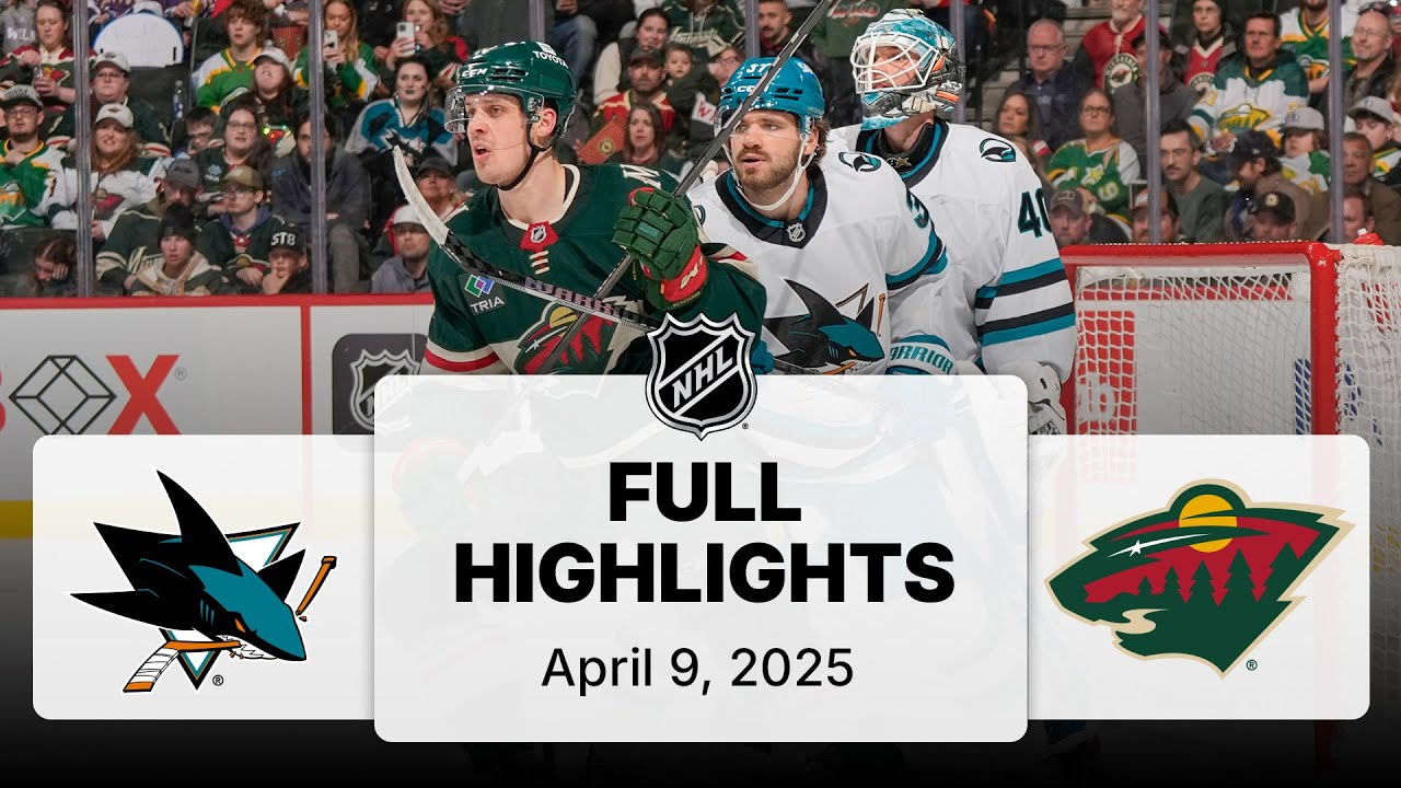 NHL Highlights | Sharks vs. Wild | April 09, 2025
