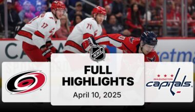 NHL Highlights | Hurricanes vs. Capitals - April 10, 2025
