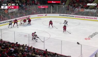 Morgan Geekie scores a goal against the New Jersey Devils