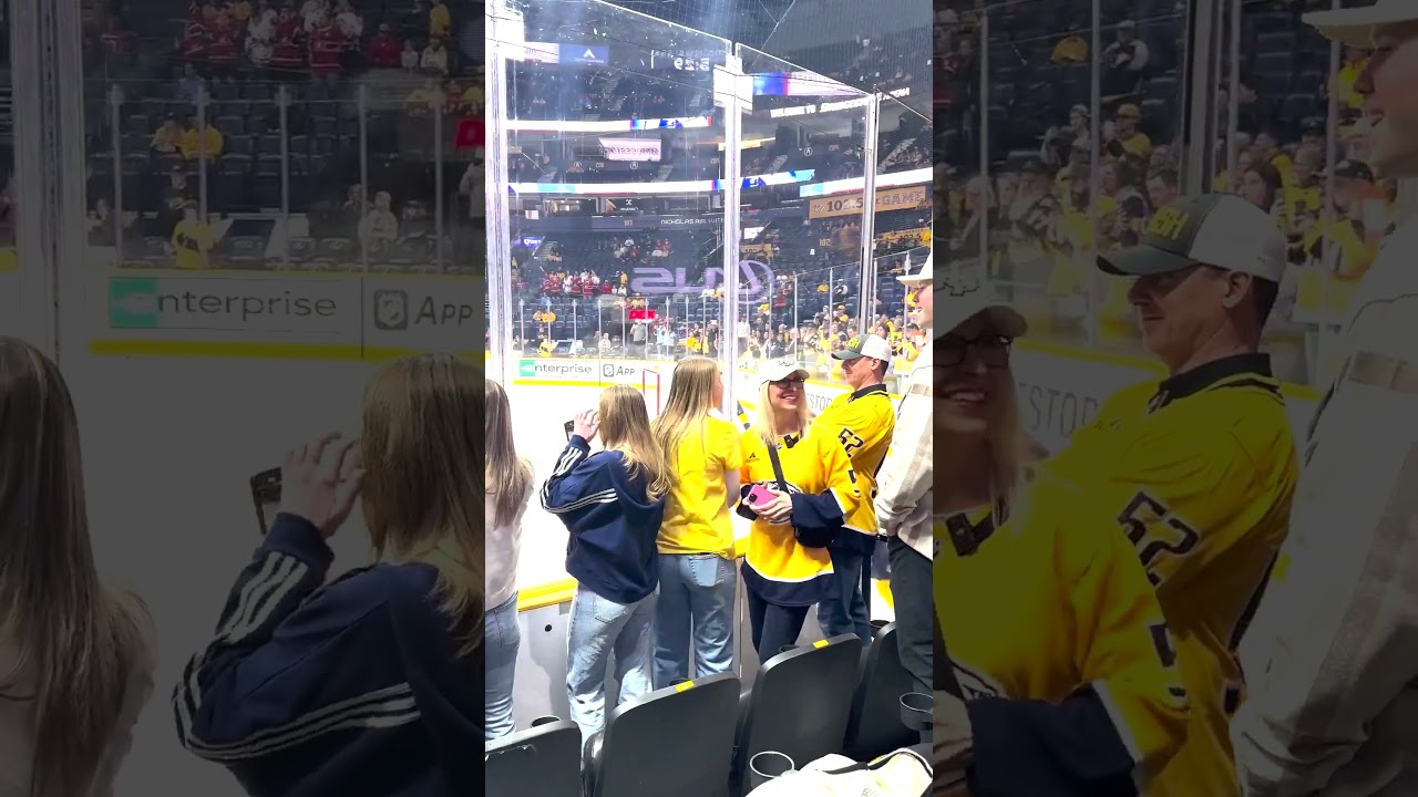 Matthew Wood's family watching his dreams come true 🥹 #nhl #predsnhl