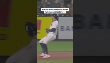 JUST SHORT 🤏 #homerun #baseball #NewYorkYankees #MLB