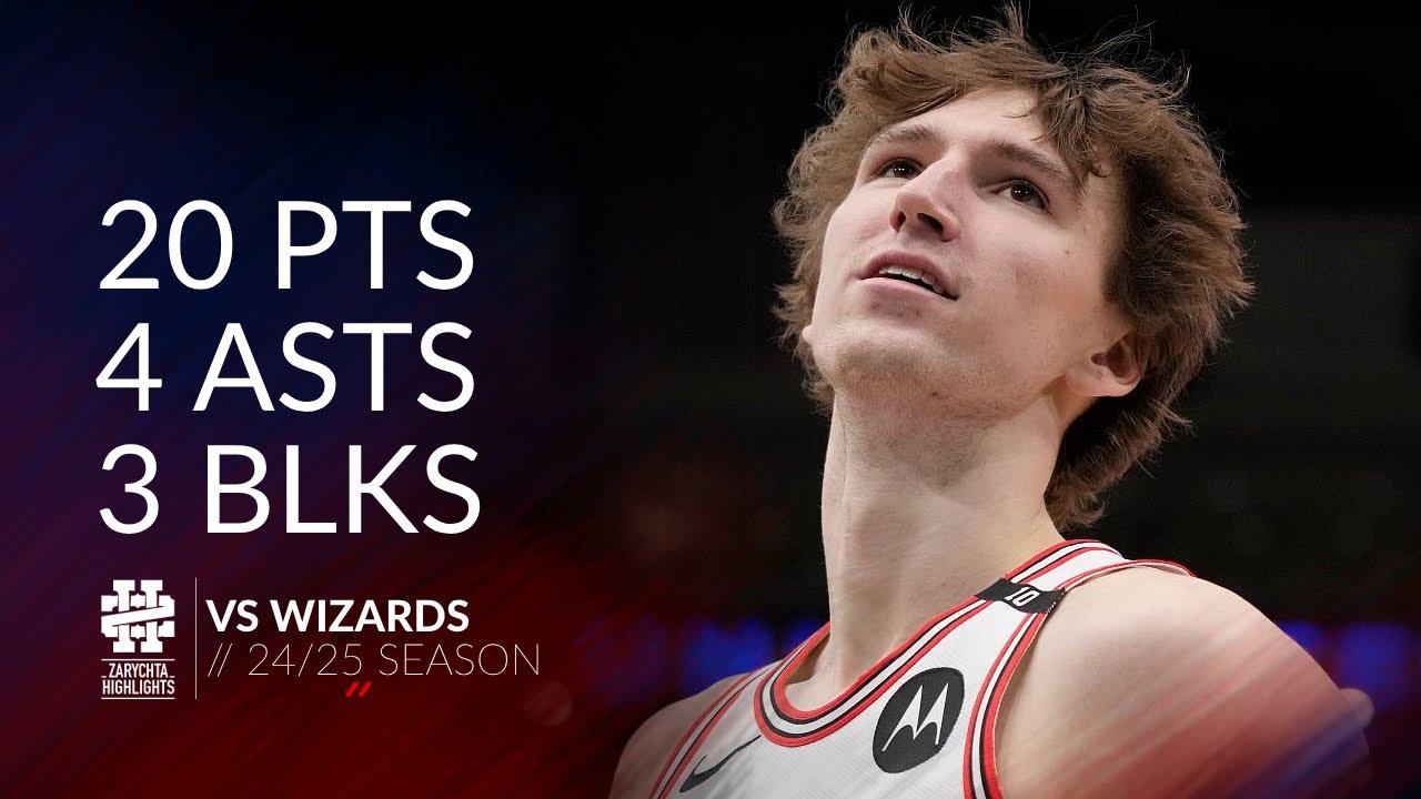 Matas Buzelis 20 pts 4 asts 3 blks vs Wizards 24/25 season