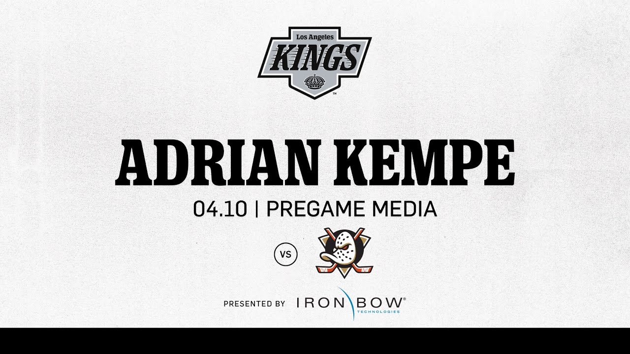Forward Adrian Kempe | 04.10 LA Kings Face the Anaheim Ducks | Pregame Media