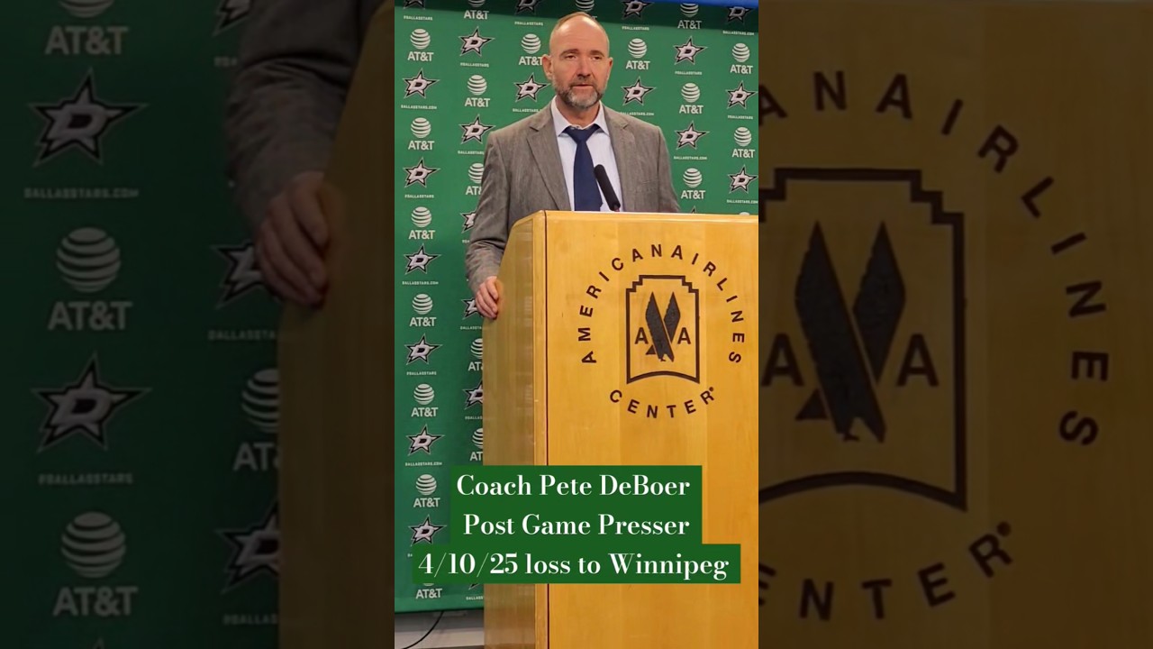 Dallas Stars Coach Pete DeBoer gives immediate reaction to shoutout loss to Winnipeg