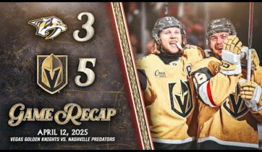 HIGHLIGHTS | Nashville Predators 3, Vegas Golden Knights 5 | April 12, 2025