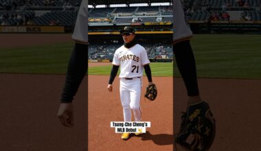 Tsung-Che Cheng runs onto an MLB field for the first time 🥲
