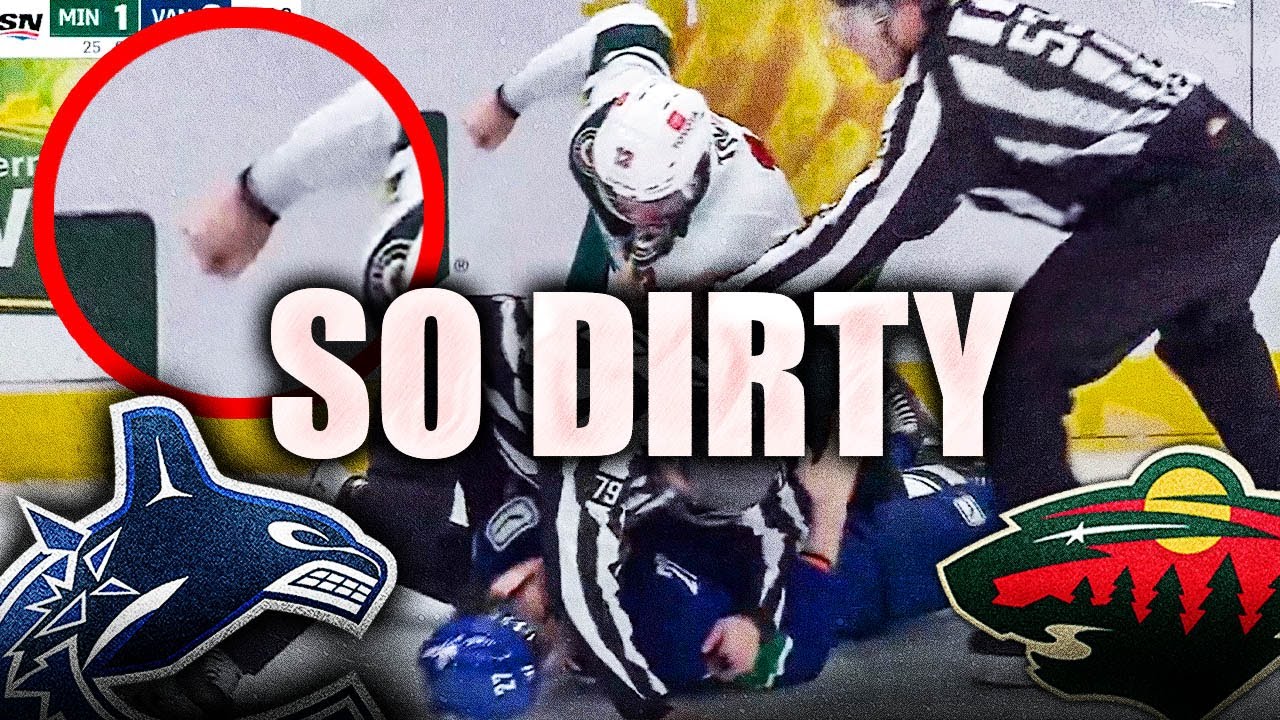 YAKOV TRENIN'S DIRTY PUNCH ON DEREK FORBORT AFTER FIGHT (Canucks VS Wild)