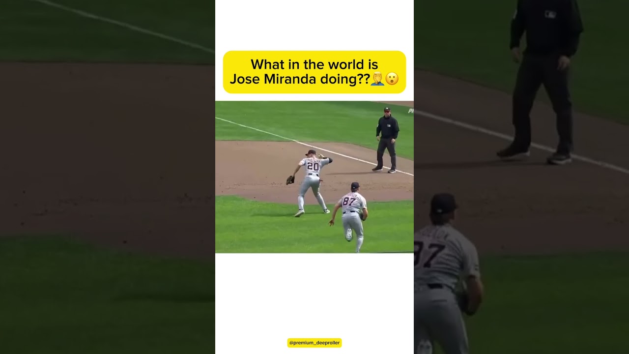 What in the world is Jose Miranda doing??🤦‍♂️😮 #mlb #baseball #minnesota #twins #world #what #sub