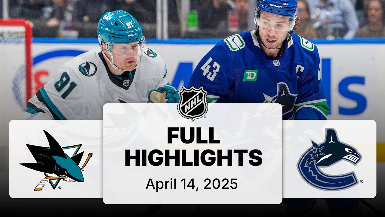 NHL Highlights | Sharks vs. Canucks | April 14, 2025