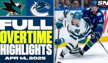 San Jose Sharks at Vancouver Canucks | FULL Overtime Highlights - April 14, 2025