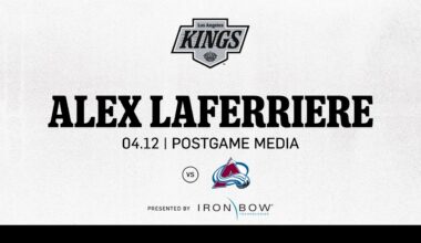 Forward Alex Laferriere | 04.12 LA Kings Beat the Colorado Avalanche | Postgame Media