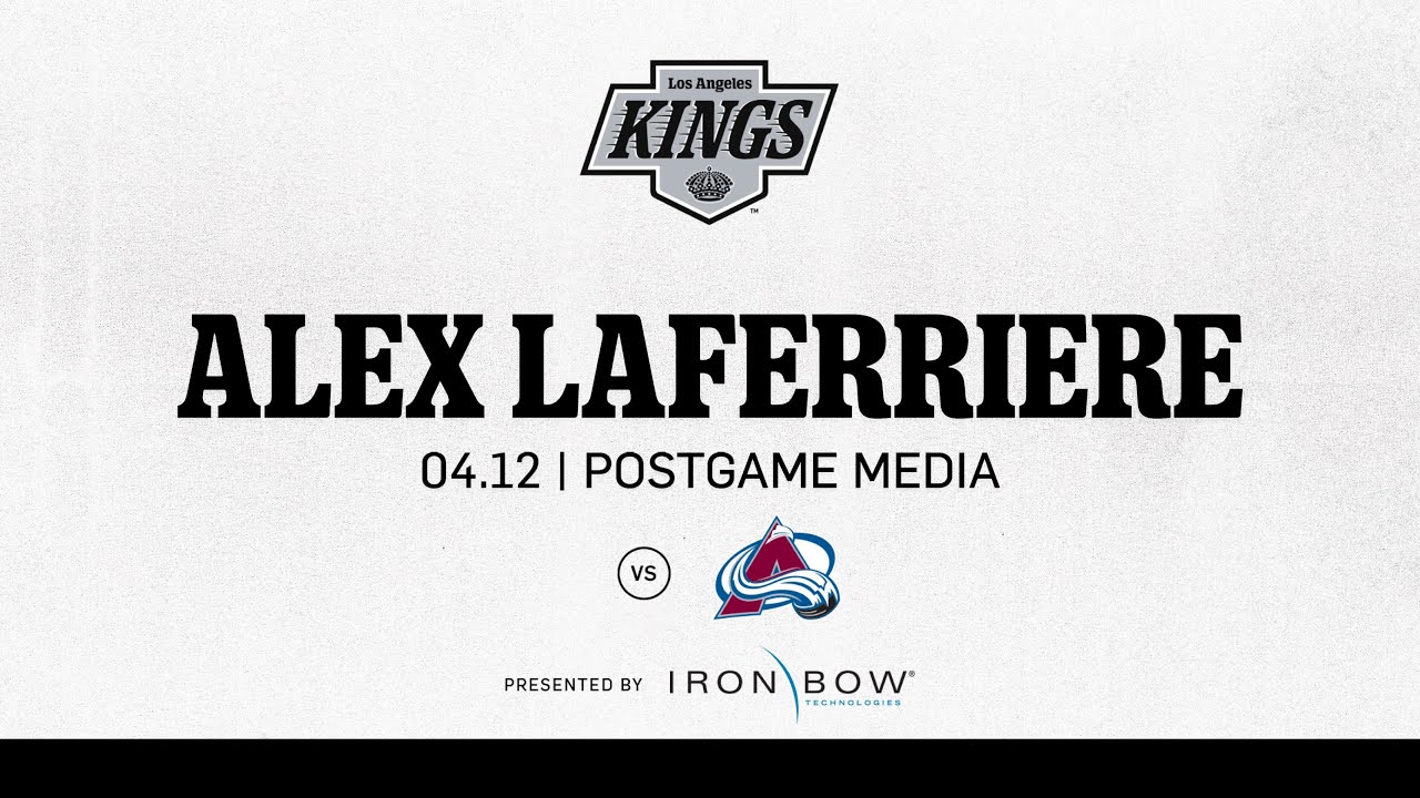 Forward Alex Laferriere | 04.12 LA Kings Beat the Colorado Avalanche | Postgame Media
