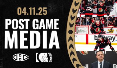 Thomas Chabot, Dylan Cozens, Shane Pinto, Travis Green Postgame Media vs MTL