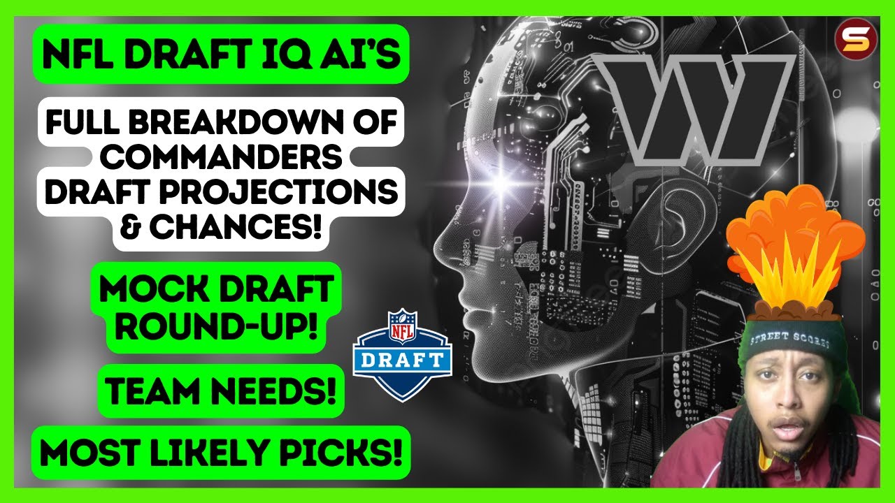 🔮NFL Draft IQ AI's FULL Breakdown of Commanders Draft Projections & Chances! Mock Drafts! Team Needs