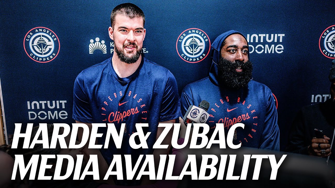 James Harden & Ivica Zubac Practice Media Availability | LA Clippers