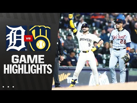 Tigers vs. Brewers Game Highlights (4/16/25) | MLB Highlights