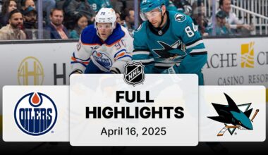 NHL Highlights | Oilers vs. Sharks | April 16, 2025
