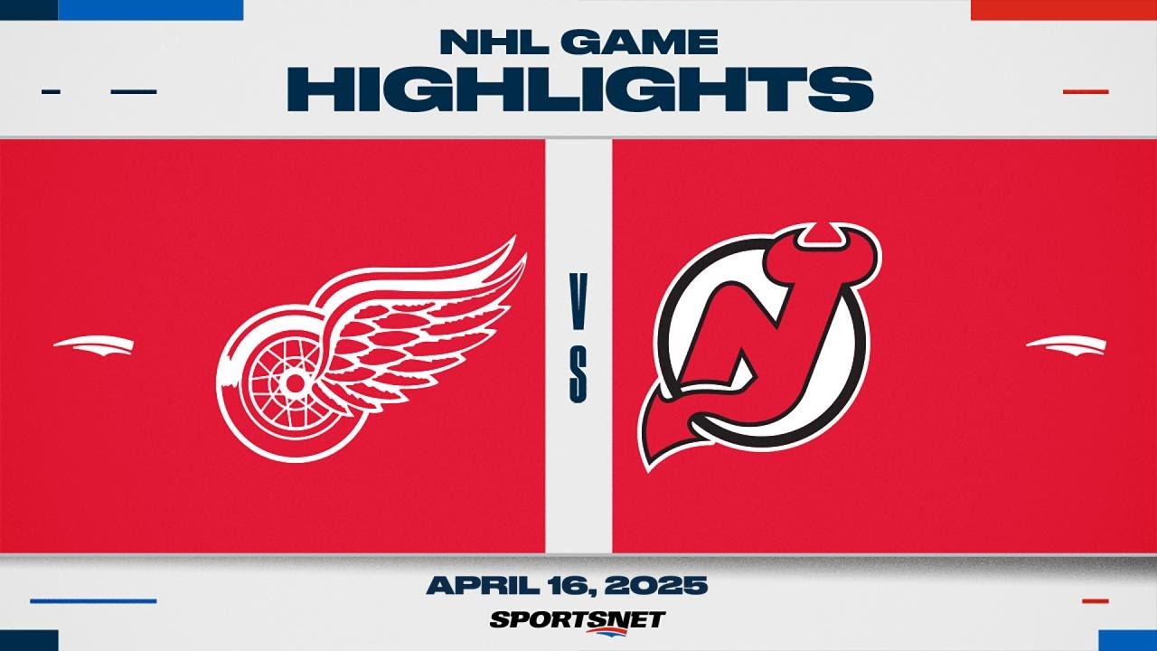 NHL Highlights | Red Wings vs. Devils - April 16, 2025