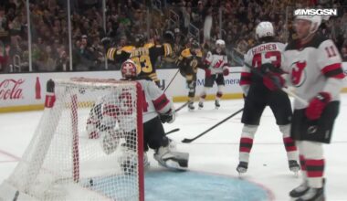 John Farinacci scores a goal against the New Jersey Devils