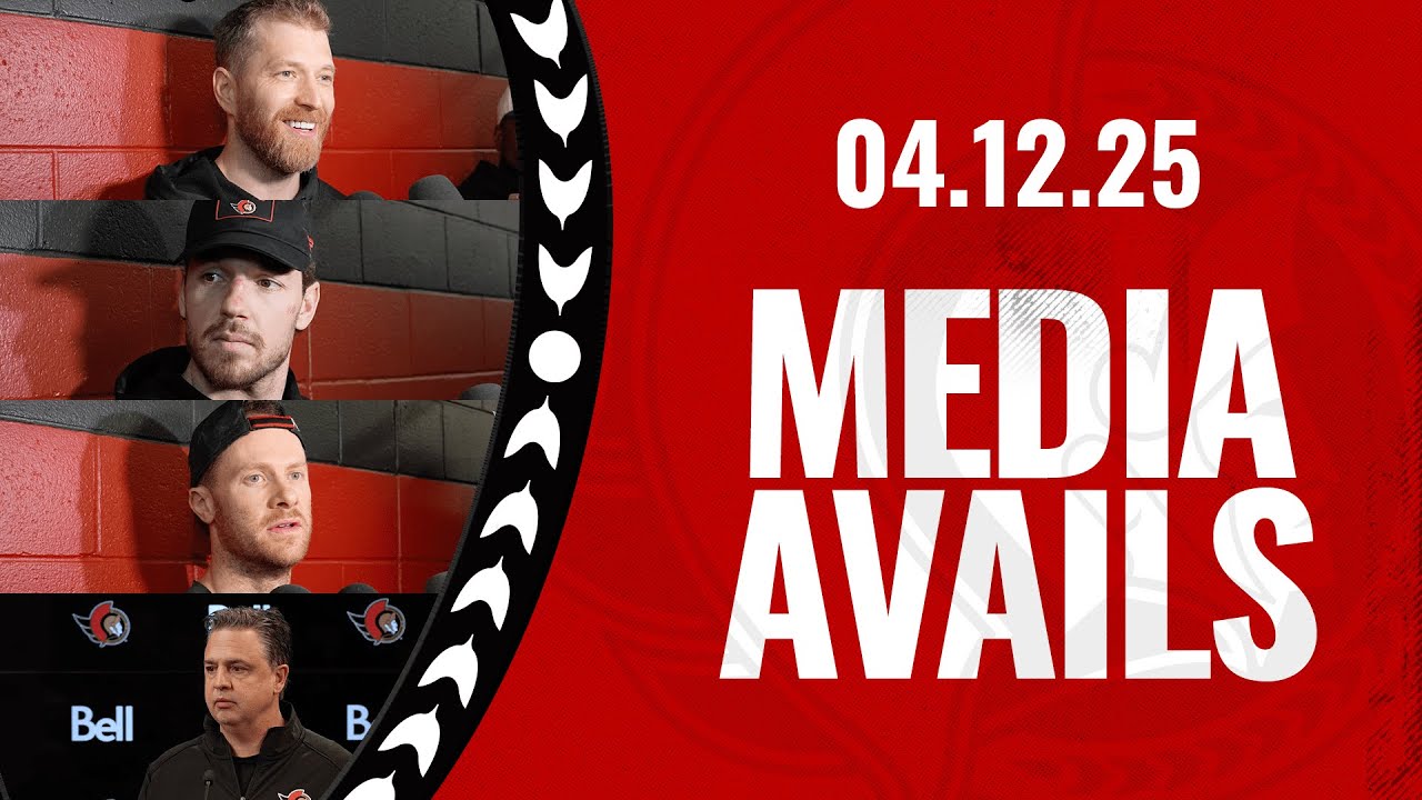 Claude Giroux, Hayden Hodgson, Nick Jensen, Travis Green Media - April 12