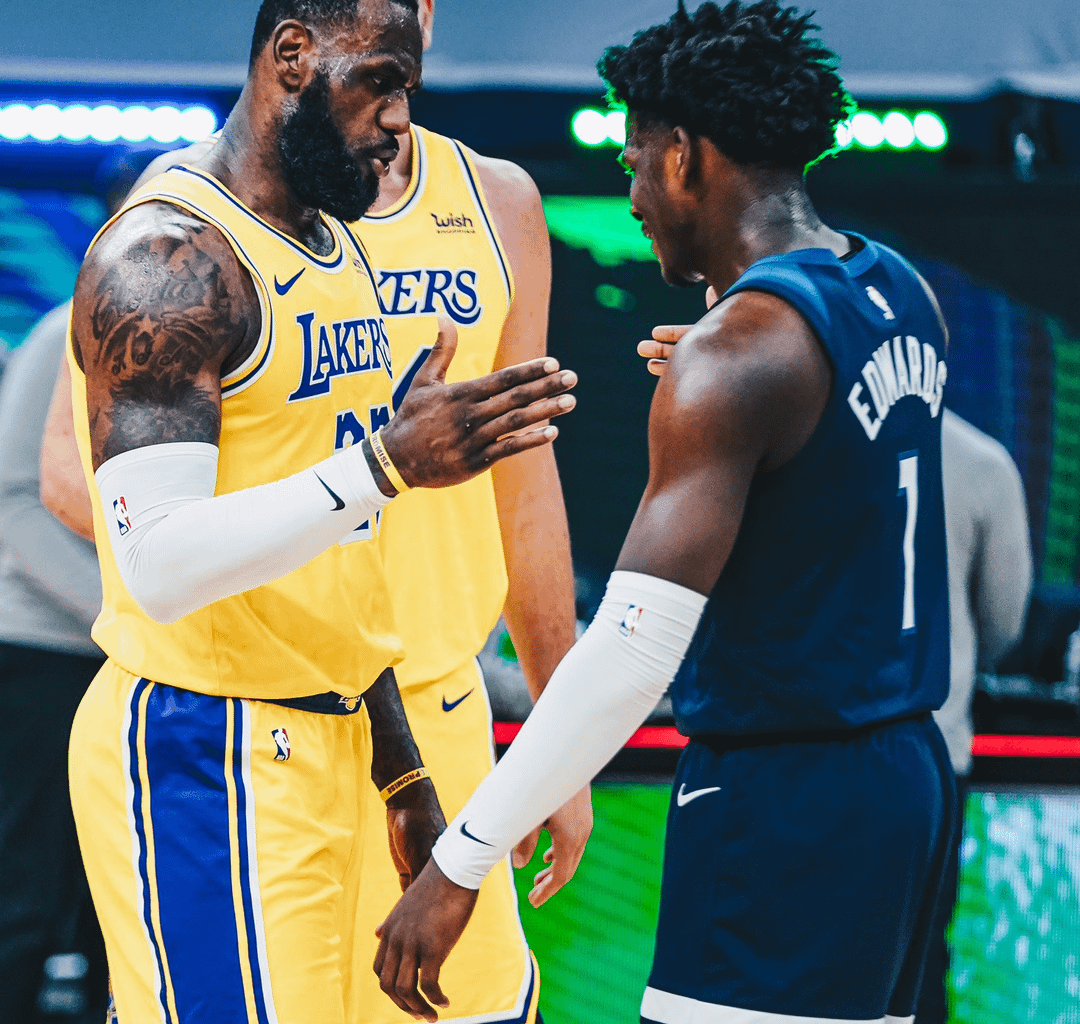 Ant Man and LeBron's journey in photos from 2021 to 2025. Posting his career high at the time in his first game against the Lakers, to the All-Star Game, to faces of the league, to the Olympics, to Netflix, and now the playoffs.