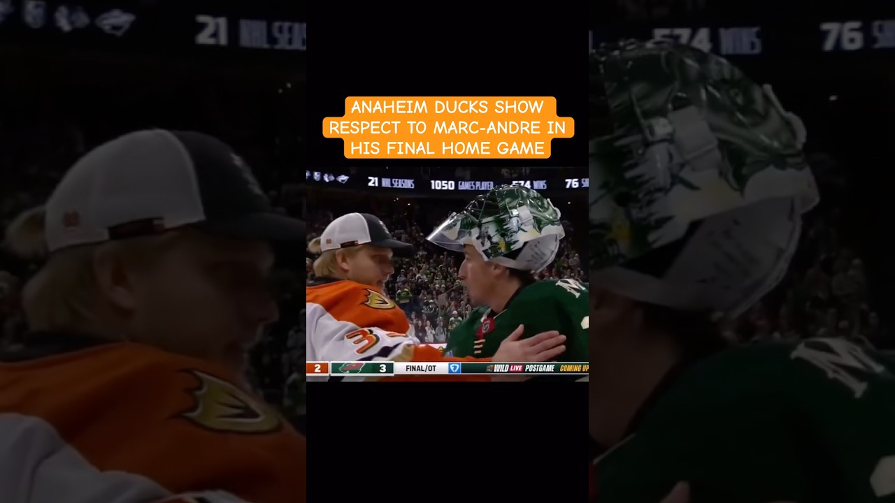 ANAHEIM DUCKS HONOR MARC-ANDRE FLEURY