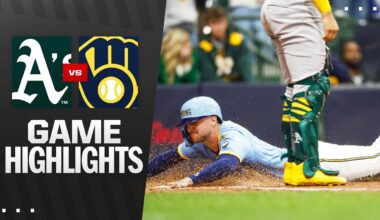A's vs. Brewers Game Highlights (4/18/25) | MLB Highlights