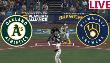 🔴LIVE 🔴Oakland Athletics  vs Milwaukee Brewers/ April 18th/MLB the show 25