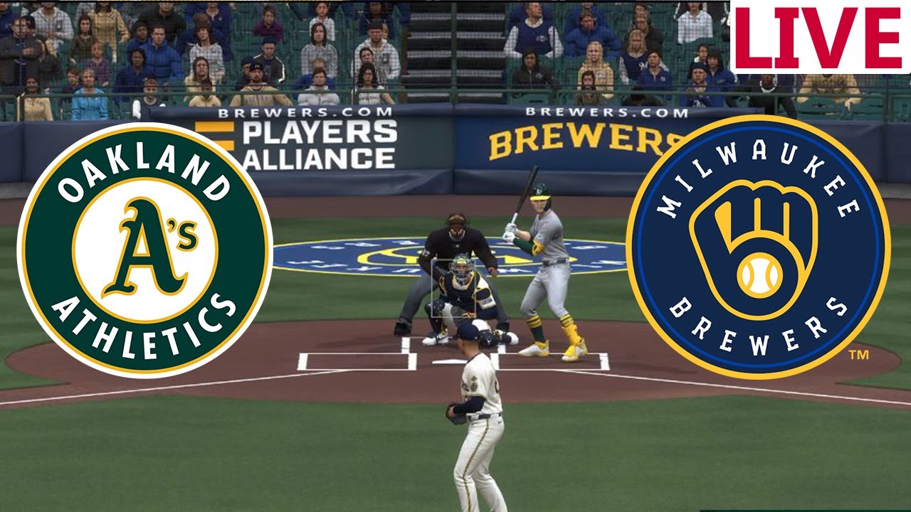 🔴LIVE 🔴Oakland Athletics  vs Milwaukee Brewers/ April 18th/MLB the show 25